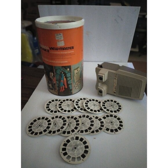 GAF Talking View-Master Gift Pak II W/Viewer & Reels In Canister-Rare Set 1970’s - Picture 3 of 10